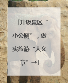 升级景区“小公厕”，做实旅游“大文章”→